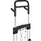 Schäfer Shop Select Sackkarre, Tragkraft 200 kg, klappbar, schwenkbare Handgriffe, Spannband, 2 Bockrollen, Aluminium/Kunststoff, rot-schwarz-silber