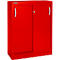 Schäfer Shop Select Schiebetürenschrank, 3 Ordnerhöhen, B 1200 mm, rot RAL 3020
