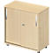 Schäfer Shop Select Schiebetürenschrank LOGIN, 2 Ordnerhöhen, B 800 x T 420 x H 788 mm, Ahorn Dekor/Ahorn Dekor