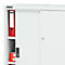 Schäfer Shop Select Schiebetürenschrank, mit 3 Einlegeböden, B 950 x T 400 x H 1150 mm, Stahl, lichtgrau