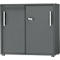 Schäfer Shop Select Schiebetürenschrank SET UP, abschließbar, 2 Ordnerhöhen, B 800 x T 420 x H 788 mm, graphit/graphit