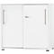 Schäfer Shop Select Schiebetürenschrank Start Off, 2 OH, abschließbar, B 800 x T 420 x H 744 mm, Holz, weiß/weiß