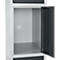 Schäfer Shop Select Schliessfachgarderobe, mit Hutablage & Kleiderstange, 2 x 5 Fächer, B 1735 x T 500 x H 1950 mm, weissalu/anthrazitgrau 