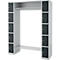 Schäfer Shop Select Schliessfachgarderobe, mit Hutablage & Kleiderstange, 2 x 5 Fächer, B 1735 x T 500 x H 1950 mm, weissalu/anthrazitgrau 