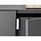 Schäfer Shop Select Schrank SET UP, 4 OH, abschließbar, B 800 x T 420 x H 1514 mm, graphit/graphit