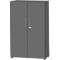 Schäfer Shop Select Schrank Start Off, 4 OH, abschließbar, B 800 x T 420 x H 1470 mm, Holz, graphit/graphit 