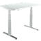 Schäfer Shop Select Schreibtisch DRIVE UP 2, elektrisch höhenverstellbar, Rechteck, T-Fuß, B 1200 x T 800 x H 630-1290 mm, lichtgrau/weißaluminium 