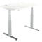 Schäfer Shop Select Schreibtisch DRIVE UP 2, elektrisch höhenverstellbar, Rechteck, T-Fuß, B 1200 x T 800 x H 630-1290 mm, weiß/weißaluminium 