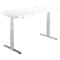 Schäfer Shop Select Schreibtisch DRIVE UP 2, elektrisch höhenverstellbar, Rechteck, T-Fuß, B 1600 x T 800 x H 630-1290 mm, weiß/weißaluminium