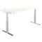 Schäfer Shop Select Schreibtisch DRIVE UP 2, elektrisch höhenverstellbar, Rechteck, T-Fuß, B 1800 x T 800 x H 630-1290 mm, weiß/weißaluminium 