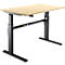 Schäfer Shop Select Schreibtisch, elektrisch höhenverstellbar, Rechteck, C-Fuß, B 1200 x T 800 x H 725-1185 mm, Ahorn/schwarz