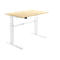 Schäfer Shop Select Schreibtisch, elektrisch höhenverstellbar, Rechteck, C-Fuß, B 1200 x T 800 x H 725-1185 mm, Ahorn/weiß