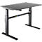 Schäfer Shop Select Schreibtisch, elektrisch höhenverstellbar, Rechteck, C-Fuß, B 1200 x T 800 x H 725-1185 mm, graphit/schwarz