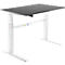 Schäfer Shop Select Schreibtisch, elektrisch höhenverstellbar, Rechteck, C-Fuß, B 1200 x T 800 x H 725-1185 mm, graphit/weiß