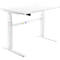 Schäfer Shop Select Schreibtisch, elektrisch höhenverstellbar, Rechteck, C-Fuß, B 1200 x T 800 x H 725-1185 mm, weiß