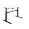 Schäfer Shop Select Schreibtisch, elektrisch höhenverstellbar, Rechteck, C-Fuß, B 1200 x T 800 x H 725-1185 mm, weiß/schwarz