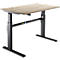 Schäfer Shop Select Schreibtisch, elektrisch höhenverstellbar, Rechteck, C-Fuß, B 1200 x T 800 x H 725-1185 mm, Wildeiche/schwarz