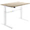 Schäfer Shop Select Schreibtisch, elektrisch höhenverstellbar, Rechteck, C-Fuß, B 1200 x T 800 x H 725-1185 mm, Wildeiche/weiß