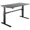 Schäfer Shop Select Schreibtisch, elektrisch höhenverstellbar, Rechteck, C-Fuß, B 1600 x T 800 x H 725-1185 mm, graphit/schwarz