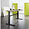 Schäfer Shop Select Schreibtisch, elektrisch höhenverstellbar, Rechteck, C-Fuß, B 1600 x T 800 x H 725-1185 mm, Wildeiche/schwarz
