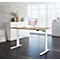 Schäfer Shop Select Schreibtisch, elektrisch höhenverstellbar, Rechteck, C-Fuß, B 1600 x T 800 x H 725-1185 mm, Wildeiche/weiß