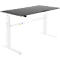 Schäfer Shop Select Schreibtisch, elektrisch höhenverstellbar, Rechteck, C-Fuß, B 1800 x T 800 x H 725-1185 mm, graphit/weiß