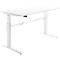 Schäfer Shop Select Schreibtisch, elektrisch höhenverstellbar, Rechteck, C-Fuß, B 1800 x T 800 x H 725-1185 mm, weiß