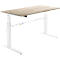 Schäfer Shop Select Schreibtisch, elektrisch höhenverstellbar, Rechteck, C-Fuß, B 1800 x T 800 x H 725-1185 mm, Wildeiche/weiß