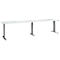 Schäfer Shop Select Schreibtisch ERGO-T 2.0 Big, elektr. höhenverstellbar, Rechteck, T-Fuß, B 3200 x T 800 x H 640-1300 mm, lichtgrau/anthrazit