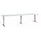 Schäfer Shop Select Schreibtisch ERGO-T 2.0 Big, elektr. höhenverstellbar, Rechteck, T-Fuß, B 3200 x T 800 x H 640-1300 mm, lichtgrau/weißalu 