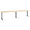 Schäfer Shop Select Schreibtisch ERGO-T 2.0 Big, elektr. höhenverstellbar, Rechteck, T-Fuß, B 3600 x T 800 x H 640-1300 mm, Ahorn/anthrazit