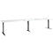 Schäfer Shop Select Schreibtisch ERGO-T 2.0 Big, elektr. höhenverstellbar, Rechteck, T-Fuß, B 3600 x T 800 x H 640-1300 mm, lichtgrau/anthrazit