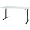 Schäfer Shop Select Schreibtisch ERGO-T 2.0, elektrisch höhenverstellbar, Freiform Ansatz links, T-Fuß, B 1800 x H 715-1205 mm, lichtgrau/anthrazit 