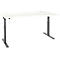 Schäfer Shop Select Schreibtisch ERGO-T 2.0, elektrisch höhenverstellbar, Freiform Ansatz rechts, T-Fuß, B 1800x H 640-1300 mm, weiß/anthrazit