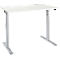 Schäfer Shop Select Schreibtisch ERGO-T 2.0, elektrisch höhenverstellbar, Rechteck, T-Fuß, B 1200 x T 800 x H 640-1300 mm, weiß/weißalu