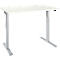Schäfer Shop Select Schreibtisch ERGO-T 2.0, elektrisch höhenverstellbar, Rechteck, T-Fuß, B 1200 x T 800 x H 715-1205 mm, weiß/weißalu