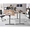 Schäfer Shop Select Schreibtisch ERGO-T 2.0, elektrisch höhenverstellbar, Rechteck, T-Fuß, B 1600 x T 800 x H 640-1300 mm, Eiche-Dekor/weißalu