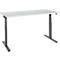 Schäfer Shop Select Schreibtisch ERGO-T 2.0, elektrisch höhenverstellbar, Rechteck, T-Fuß, B 1600 x T 800 x H 640-1300 mm, lichtgrau/anthrazit