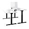 Schäfer Shop Select Schreibtisch ERGO-T 2.0, elektrisch höhenverstellbar, Rechteck, T-Fuß, B 1600 x T 800 x H 640-1300 mm, lichtgrau/anthrazit