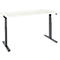 Schäfer Shop Select Schreibtisch ERGO-T 2.0, elektrisch höhenverstellbar, Rechteck, T-Fuß, B 1600 x T 800 x H 640-1300 mm, weiß/anthrazit