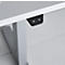 Schäfer Shop Select Schreibtisch ERGO-T 2.0, elektrisch höhenverstellbar, Rechteck, T-Fuß, B 1600 x T 800 x H 715-1205 mm, weiß/weißalu