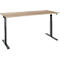 Schäfer Shop Select Schreibtisch ERGO-T 2.0, elektrisch höhenverstellbar, Rechteck, T-Fuß, B 1800 x T 800 x H 640-1300 mm, Eiche-Dekor/anthrazit