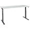 Schäfer Shop Select Schreibtisch ERGO-T 2.0, elektrisch höhenverstellbar, Rechteck, T-Fuß, B 1800 x T 800 x H 640-1300 mm, lichtgrau/anthrazit