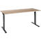 Schäfer Shop Select Schreibtisch ERGO-T 2.0, Quadrat, T-Fuß, B 1800 x T 800 x H 675-895 mm, Eiche/anthrazit