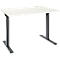 Schäfer Shop Select Schreibtisch ERGO-T 2.0, Rechteck, T-Fuß, B 1200 x T 800 x H 675-895 mm, weiß/anthrazit