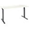 Schäfer Shop Select Schreibtisch ERGO-T 2.0, Rechteck, T-Fuß, B 1600 x T 800 x H 675-895 mm, weiß/anthrazit