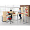 Schäfer Shop Select Schreibtisch ERGO-T 2.0, Rechteck, T-Fuß, B 1800 x T 800 x H 675-895 mm, Ahorn/weißalu