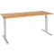 Schäfer Shop Select Schreibtisch ERGO-T 2.0, Rechteck, T-Fuß, B 1800 x T 800 x H 675-895 mm, Buche/weißalu