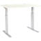 Schäfer Shop Select Schreibtisch ERGO-T, elektrisch höhenverstellbar, Rechteck, T-Fuß, B 1200 x T 800 x H 725-1185 mm, weiß/weißaluminium