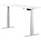 Schäfer Shop Select Schreibtisch ERGO-T, elektrisch höhenverstellbar, Rechteck, T-Fuß, B 1600 x T 800 x H 640-1300 mm, weiß/weißaluminium